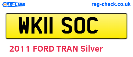 WK11SOC are the vehicle registration plates.