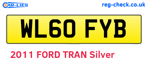 WL60FYB are the vehicle registration plates.