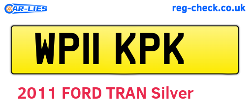 WP11KPK are the vehicle registration plates.
