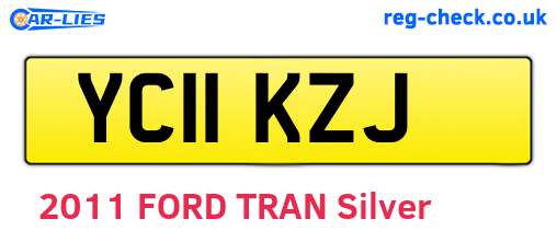 YC11KZJ are the vehicle registration plates.