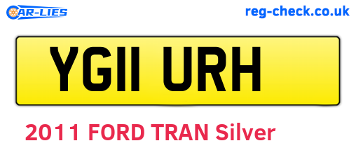 YG11URH are the vehicle registration plates.
