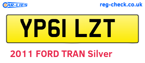 YP61LZT are the vehicle registration plates.