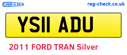YS11ADU are the vehicle registration plates.