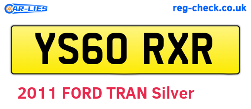 YS60RXR are the vehicle registration plates.