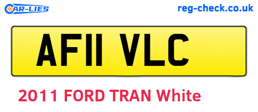 AF11VLC are the vehicle registration plates.