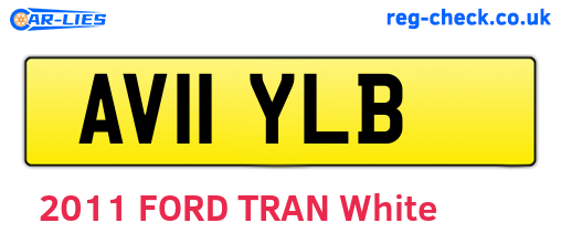 AV11YLB are the vehicle registration plates.
