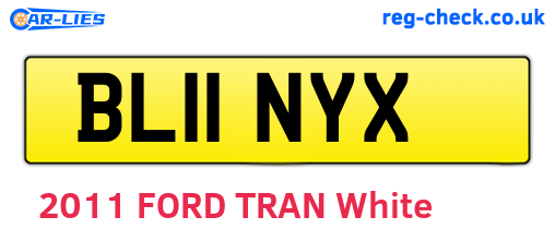 BL11NYX are the vehicle registration plates.