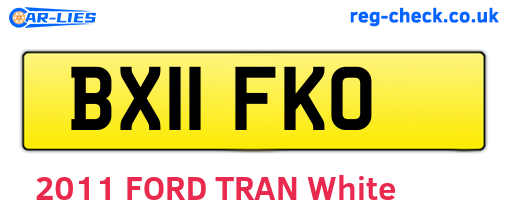 BX11FKO are the vehicle registration plates.