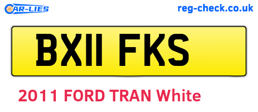 BX11FKS are the vehicle registration plates.