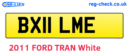 BX11LME are the vehicle registration plates.