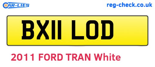 BX11LOD are the vehicle registration plates.