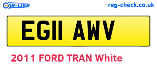 EG11AWV are the vehicle registration plates.