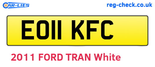 EO11KFC are the vehicle registration plates.