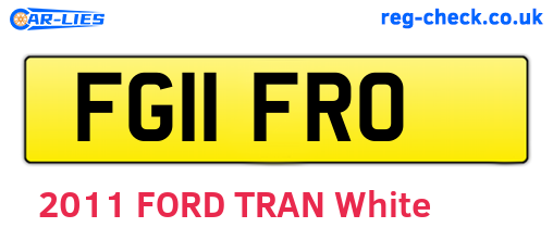 FG11FRO are the vehicle registration plates.