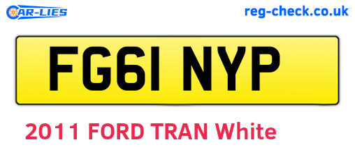 FG61NYP are the vehicle registration plates.