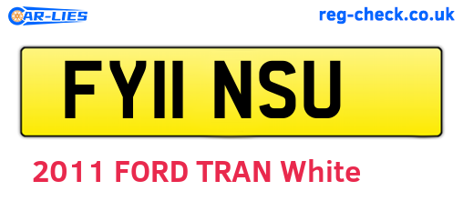 FY11NSU are the vehicle registration plates.