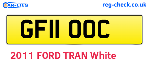 GF11OOC are the vehicle registration plates.