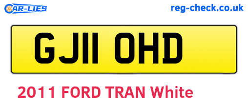 GJ11OHD are the vehicle registration plates.