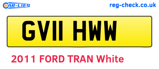 GV11HWW are the vehicle registration plates.
