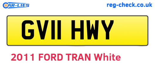 GV11HWY are the vehicle registration plates.