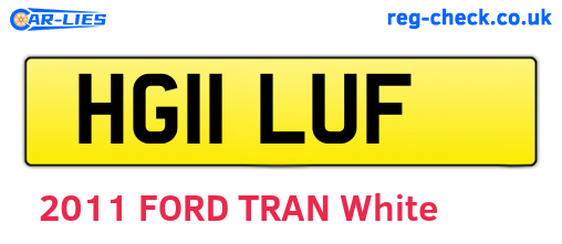 HG11LUF are the vehicle registration plates.