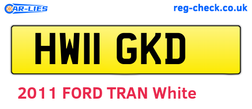HW11GKD are the vehicle registration plates.