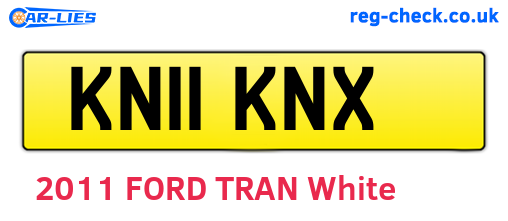 KN11KNX are the vehicle registration plates.