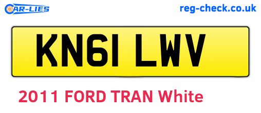 KN61LWV are the vehicle registration plates.