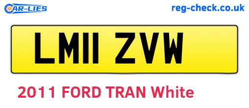LM11ZVW are the vehicle registration plates.