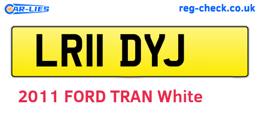 LR11DYJ are the vehicle registration plates.