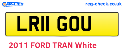 LR11GOU are the vehicle registration plates.
