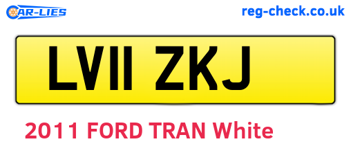LV11ZKJ are the vehicle registration plates.