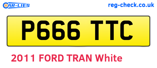 P666TTC are the vehicle registration plates.