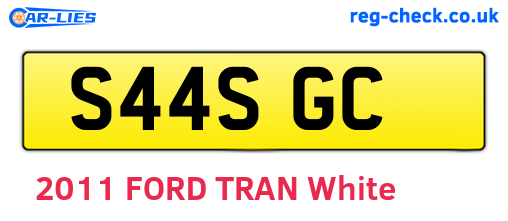 S44SGC are the vehicle registration plates.