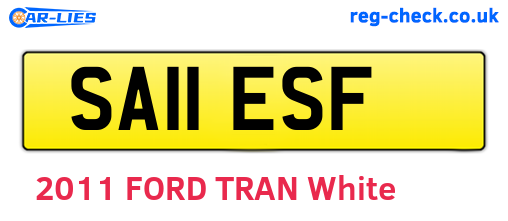 SA11ESF are the vehicle registration plates.