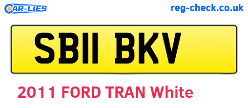SB11BKV are the vehicle registration plates.