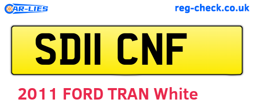 SD11CNF are the vehicle registration plates.