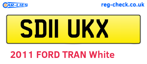 SD11UKX are the vehicle registration plates.