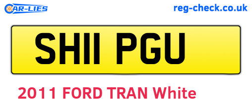 SH11PGU are the vehicle registration plates.