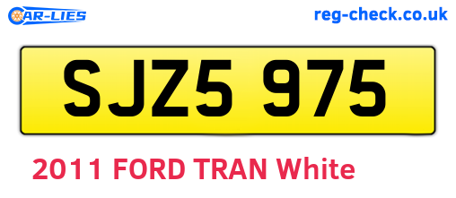 SJZ5975 are the vehicle registration plates.
