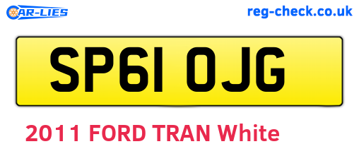SP61OJG are the vehicle registration plates.