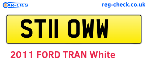 ST11OWW are the vehicle registration plates.