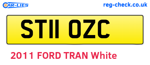 ST11OZC are the vehicle registration plates.