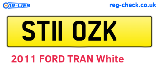 ST11OZK are the vehicle registration plates.