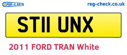 ST11UNX are the vehicle registration plates.