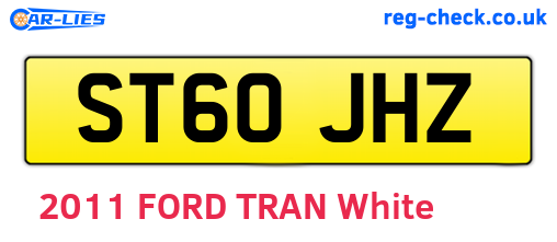 ST60JHZ are the vehicle registration plates.