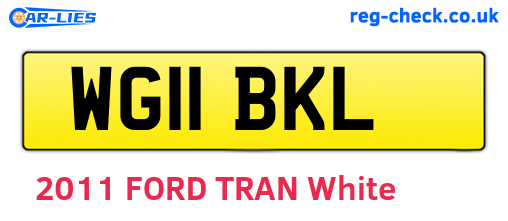 WG11BKL are the vehicle registration plates.
