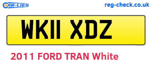 WK11XDZ are the vehicle registration plates.