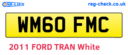 WM60FMC are the vehicle registration plates.