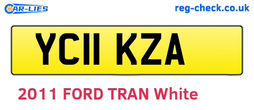YC11KZA are the vehicle registration plates.